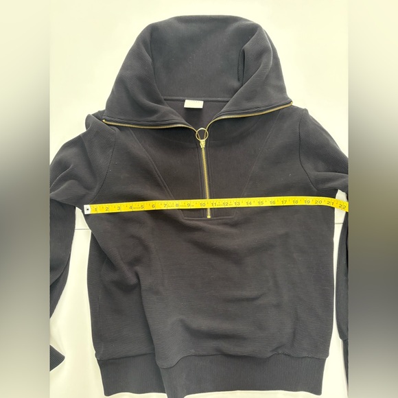 Varley Vine Ottoman Half Zip Pullover | M | Black - Picture 8 of 11